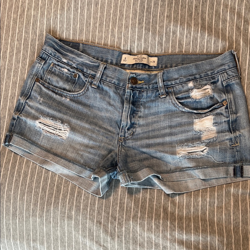 Abercrombie & Fitch Blue Jean Shorts